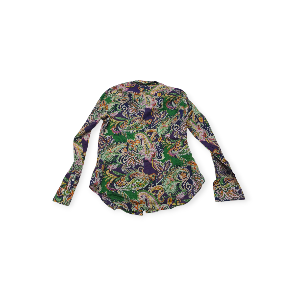 Camisa Ralph Lauren Sport De Mujer Talla 14 Verde Con Morado