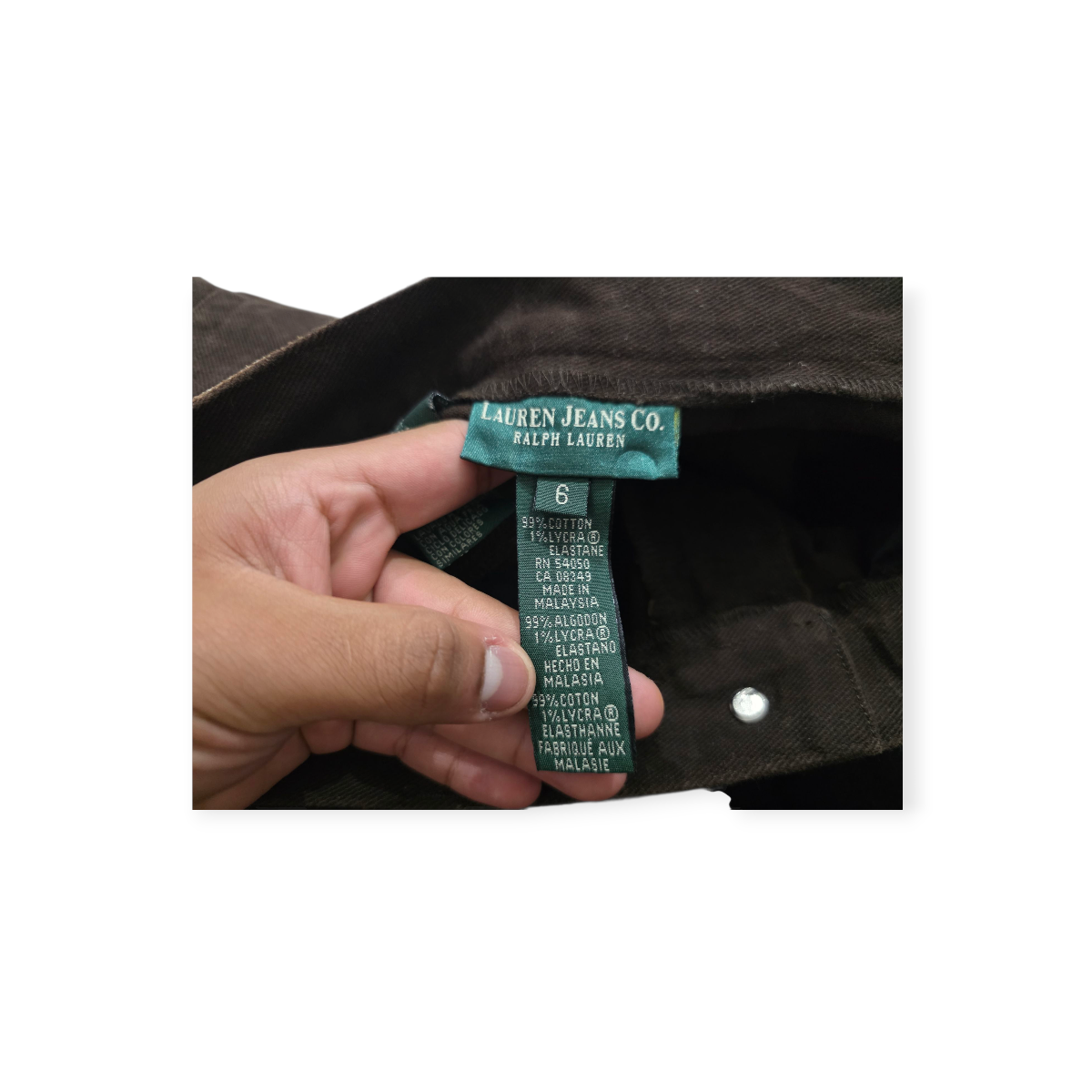 Pantalon Ralph Lauren De Mujer Talla 6 Cafe