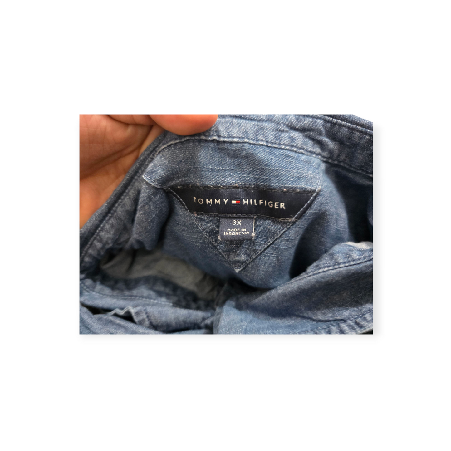 Blusa Tommy Hilfiger Talla 3x Azul Acero De Mujer