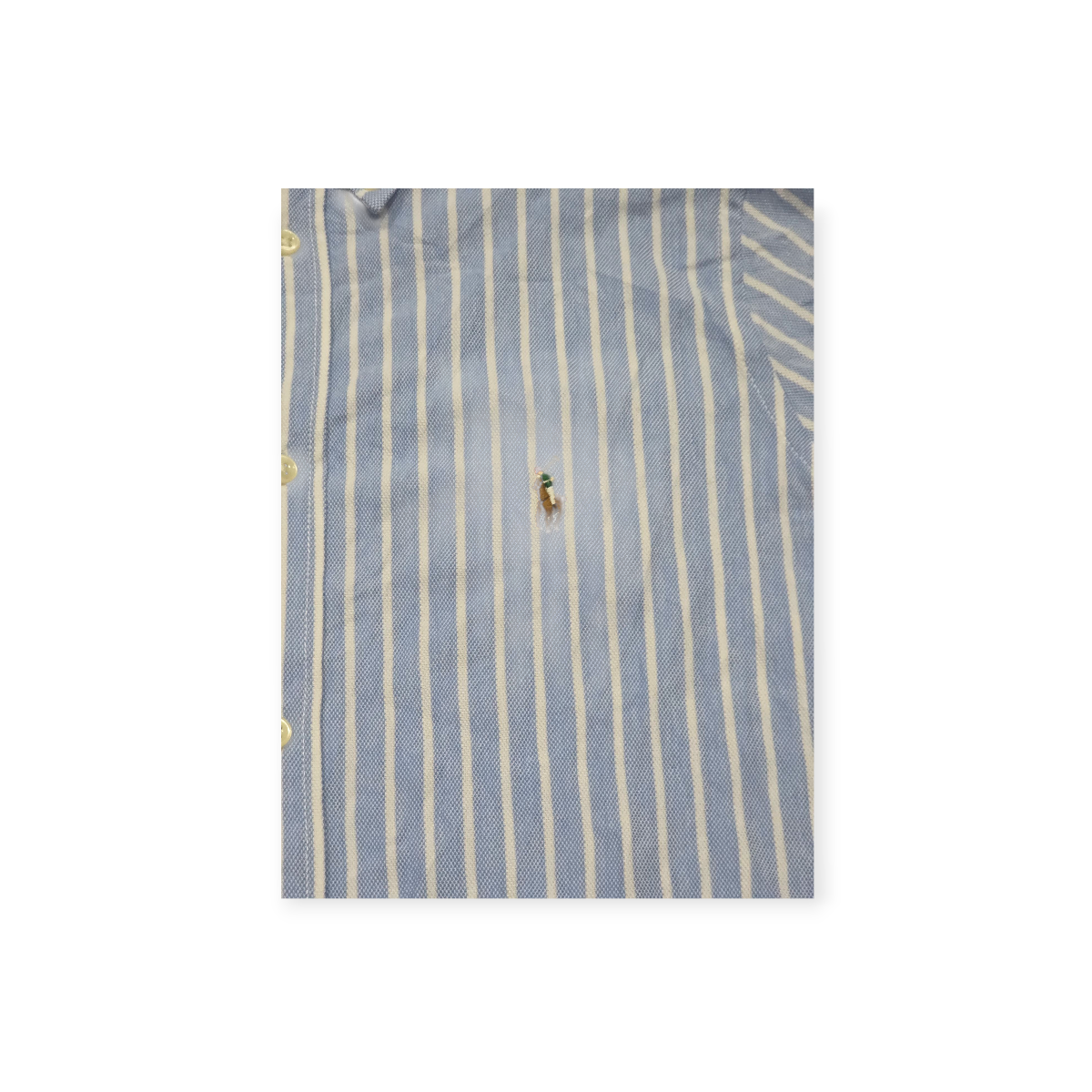 Camisa Polo Ralph Lauren Knit Oxford Mujer Azul Claro Rayada