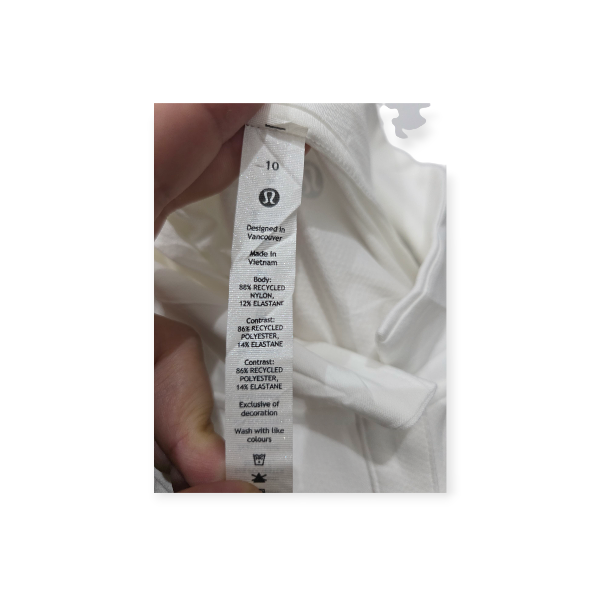 Polo Lululemon Athletica Talla 10 Blanco Dryfit Deportivo