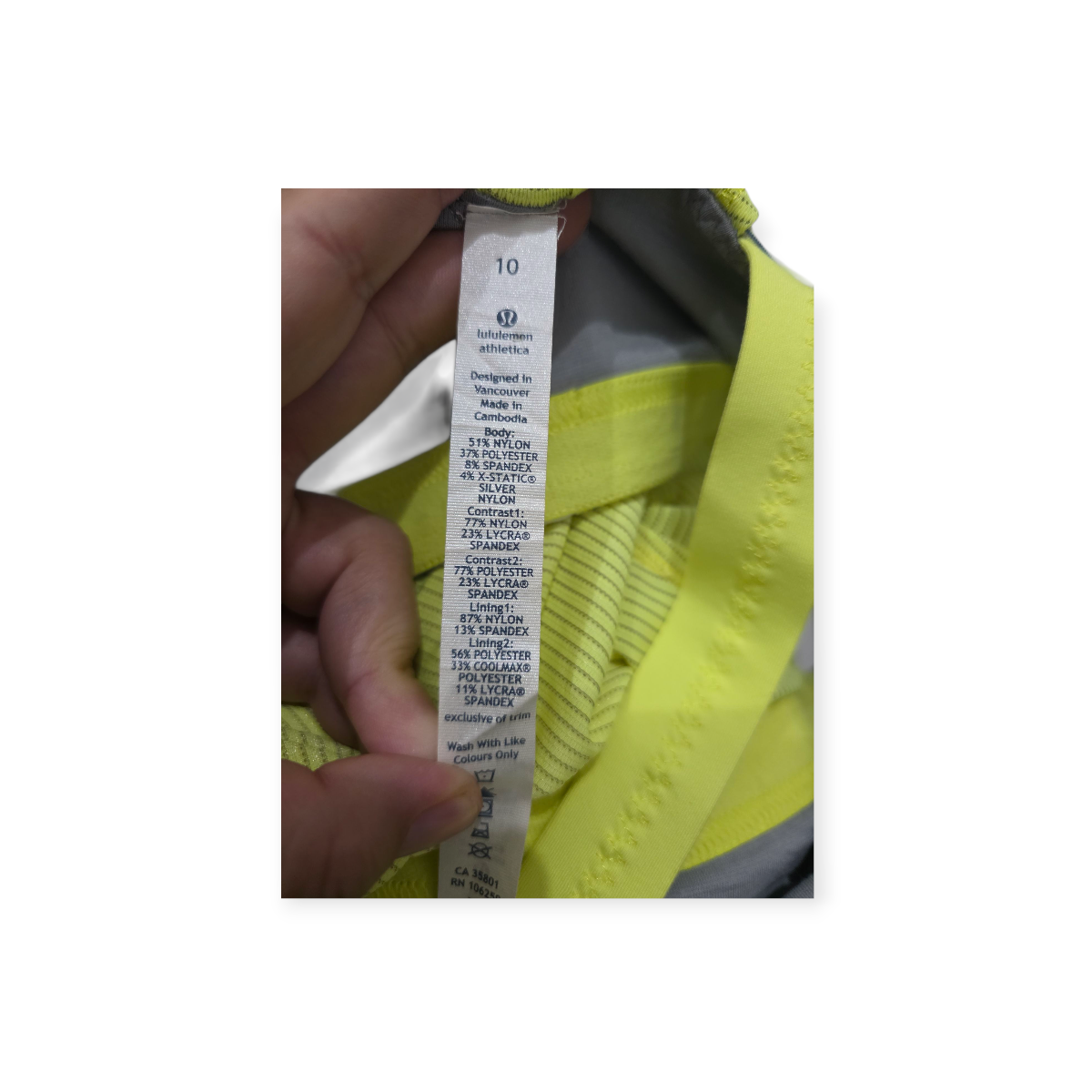 Top Tank Lululemon Athletica Mujer Talla 10 Verde Lima