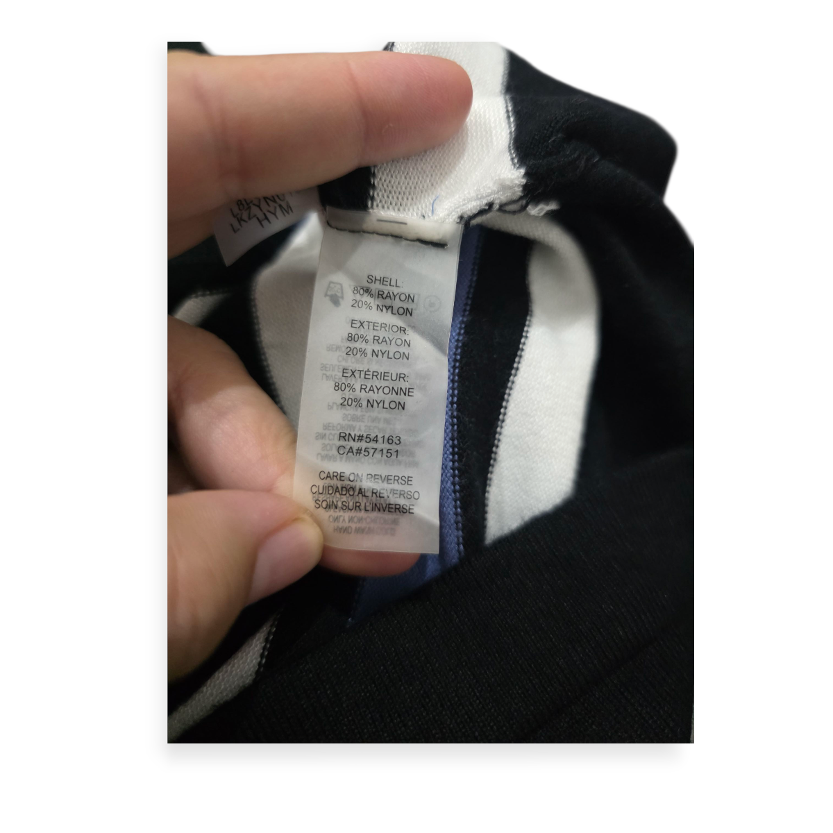 Sueter Karl Lagerfeld De Rayon Chico S Azul Con Blanco