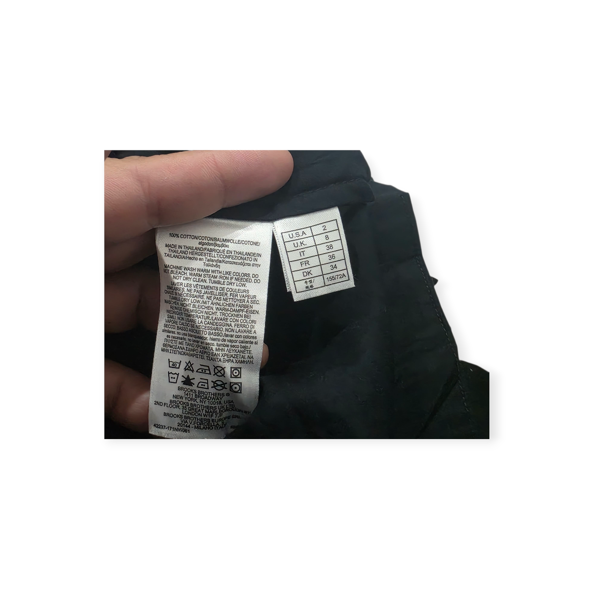 Vestido Brooks Brothers Talla 2 Color Negro Camisero