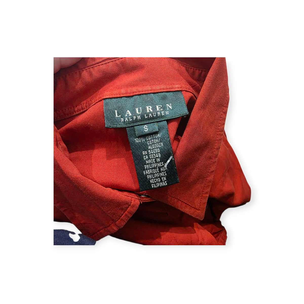 Camisa Ralph Lauren Chico S Naranja De Mujer