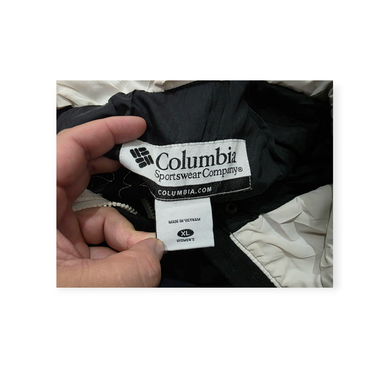 Chamarra Columbia Xgrande Xl Color Negro Con Blanco