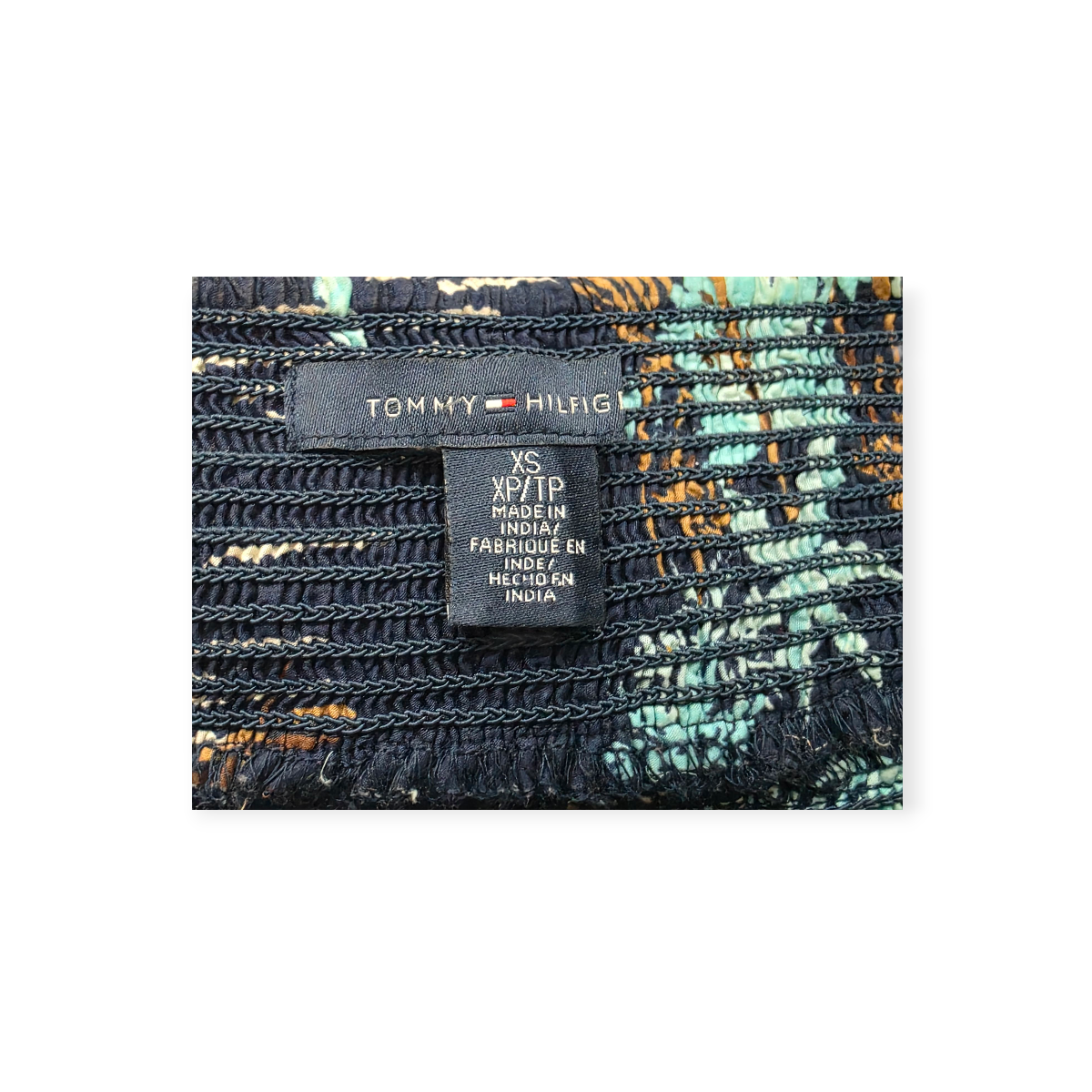 Falda Tommy Hilfiger Xchico Xs Azul Marino Con Palmera