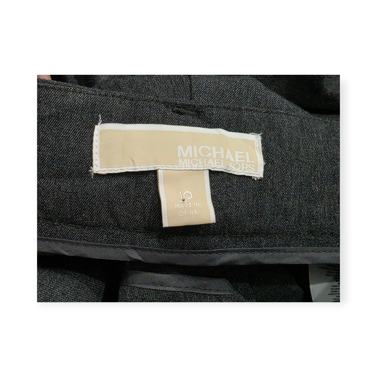 Pantalon De Vestir Michael Kors Talla 10 Gris Corte Relajado