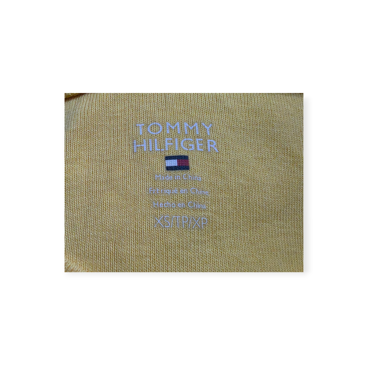 Playera Tommy Hilfiger Xchico Xs Amarilla Manga Corta