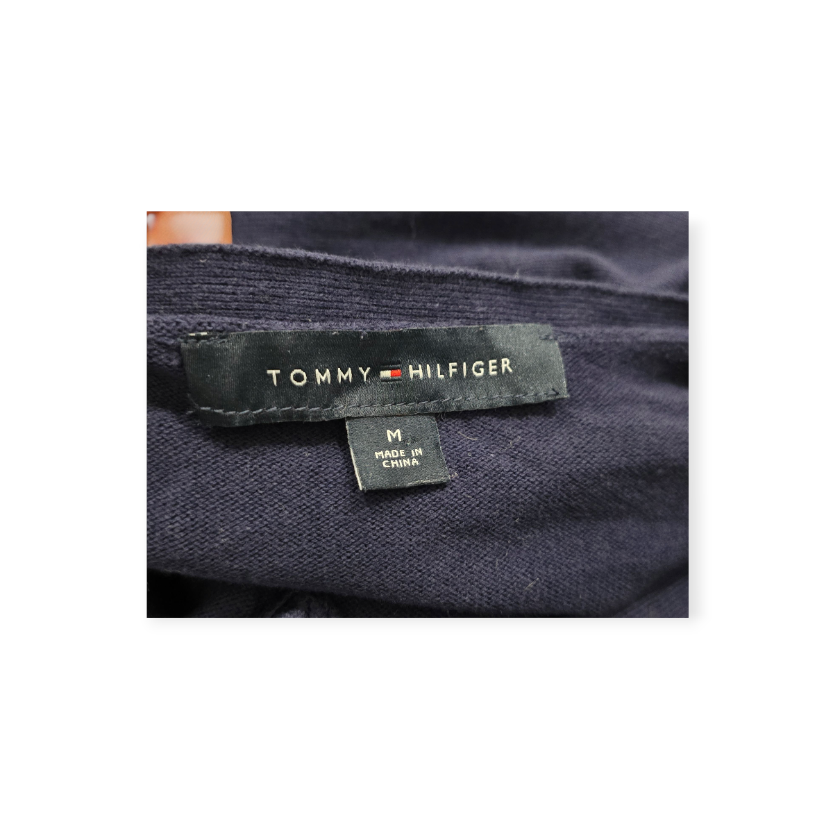 Sueter Tommy Hilfiger Mediano M Azul Marino Con Estoperoles (Usado)