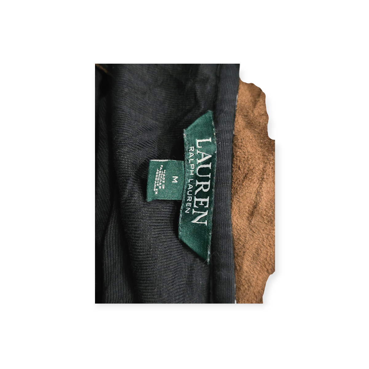 Blusa Ralph Lauren Mediana M Negra Con Detalles Cafe