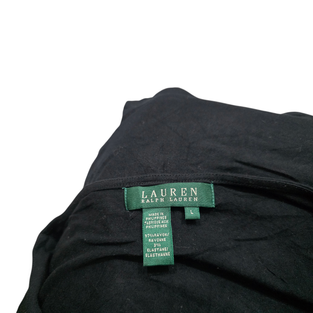 Blusa Ralph Lauren Grande L Sin Mangas Color Negro