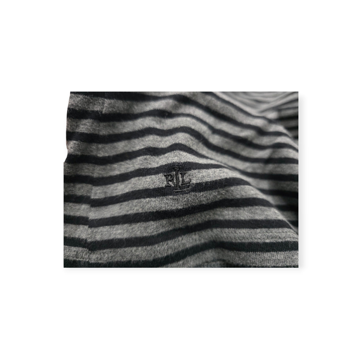 Playera Ralph Lauren Xgrande Xl Gris Oscuro Con Lineas