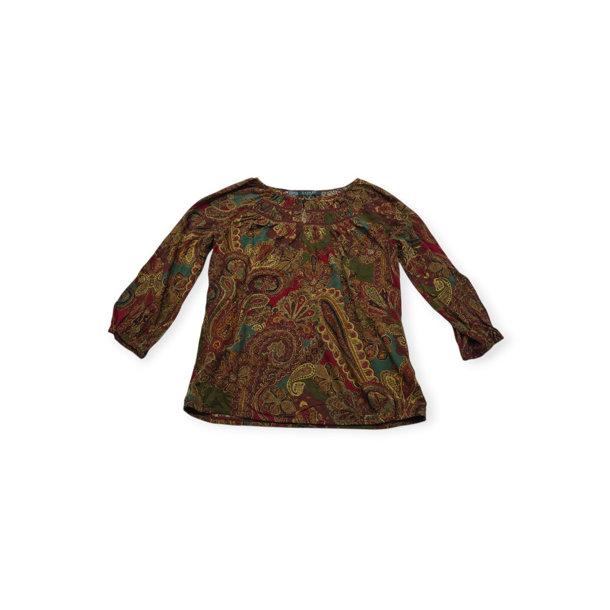 Blusa Ralph Lauren De Mujer Grande L Cafe Con Figuras