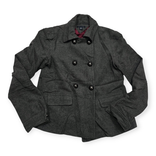 Abrigo Corto Tommy Hilfiger Lana Cashmere Gris Oscuro Mujer