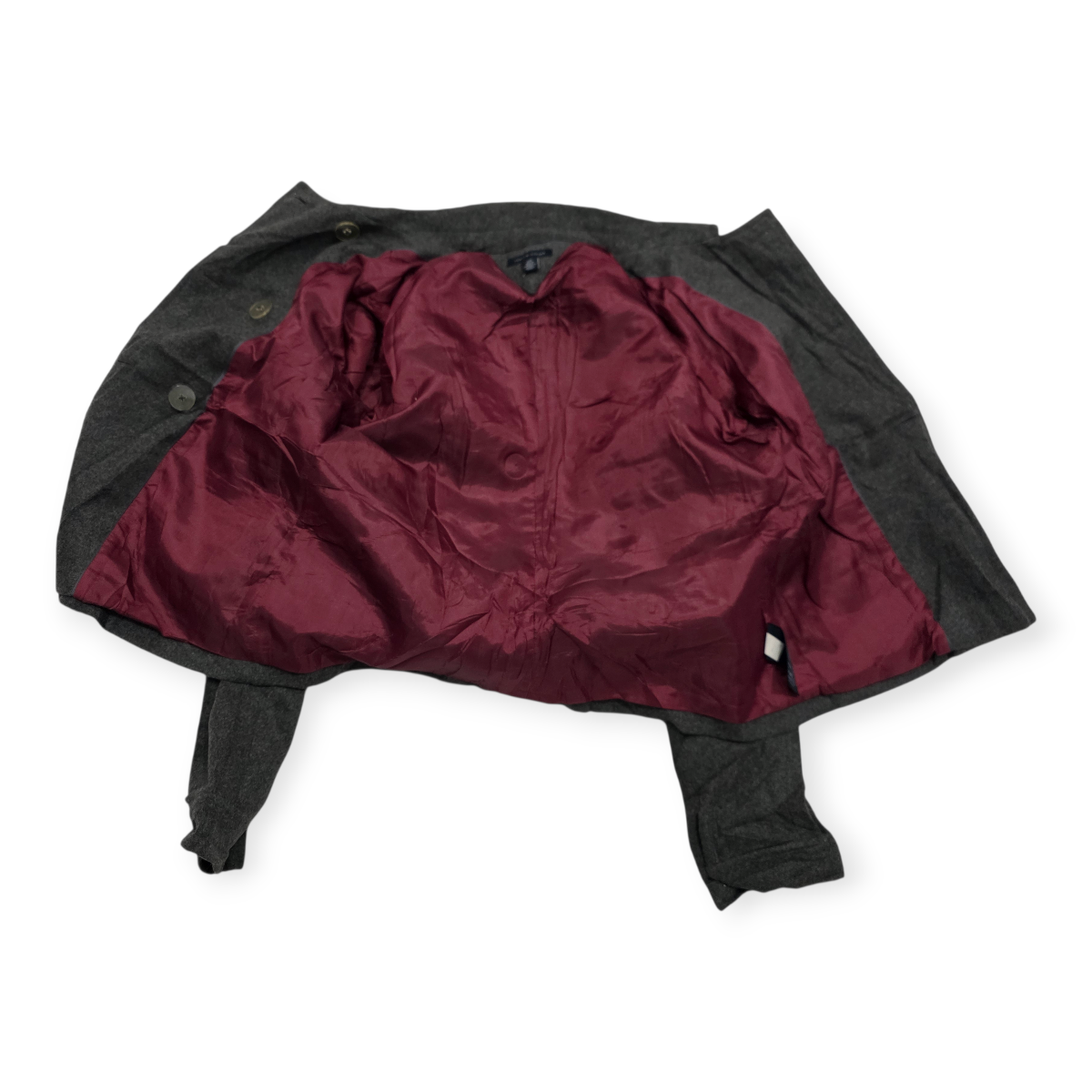 Abrigo Corto Tommy Hilfiger Lana Cashmere Gris Oscuro Mujer