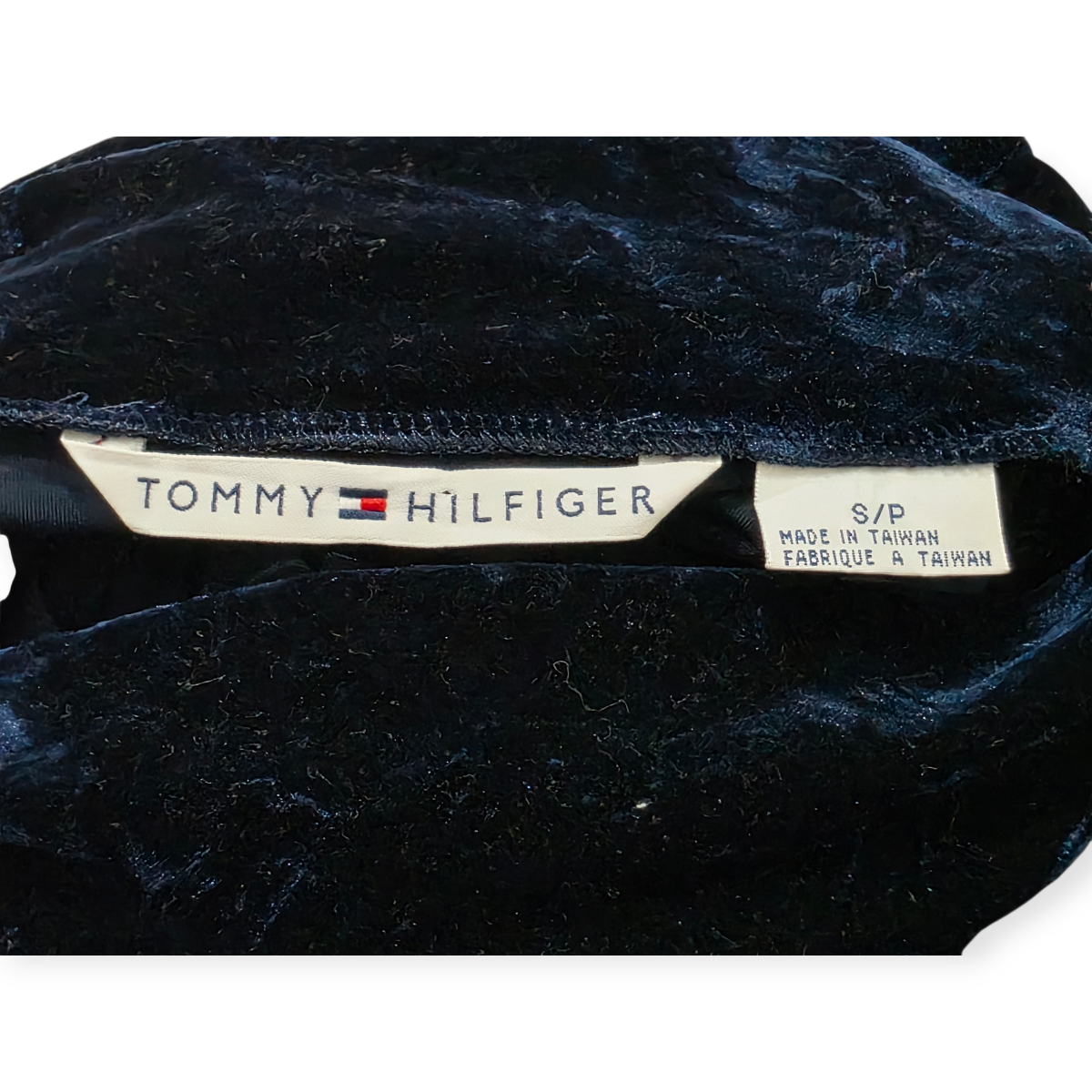 Blusa De Terciopelo Tommy Hilfiger De Mujer Azul Sin Mangas