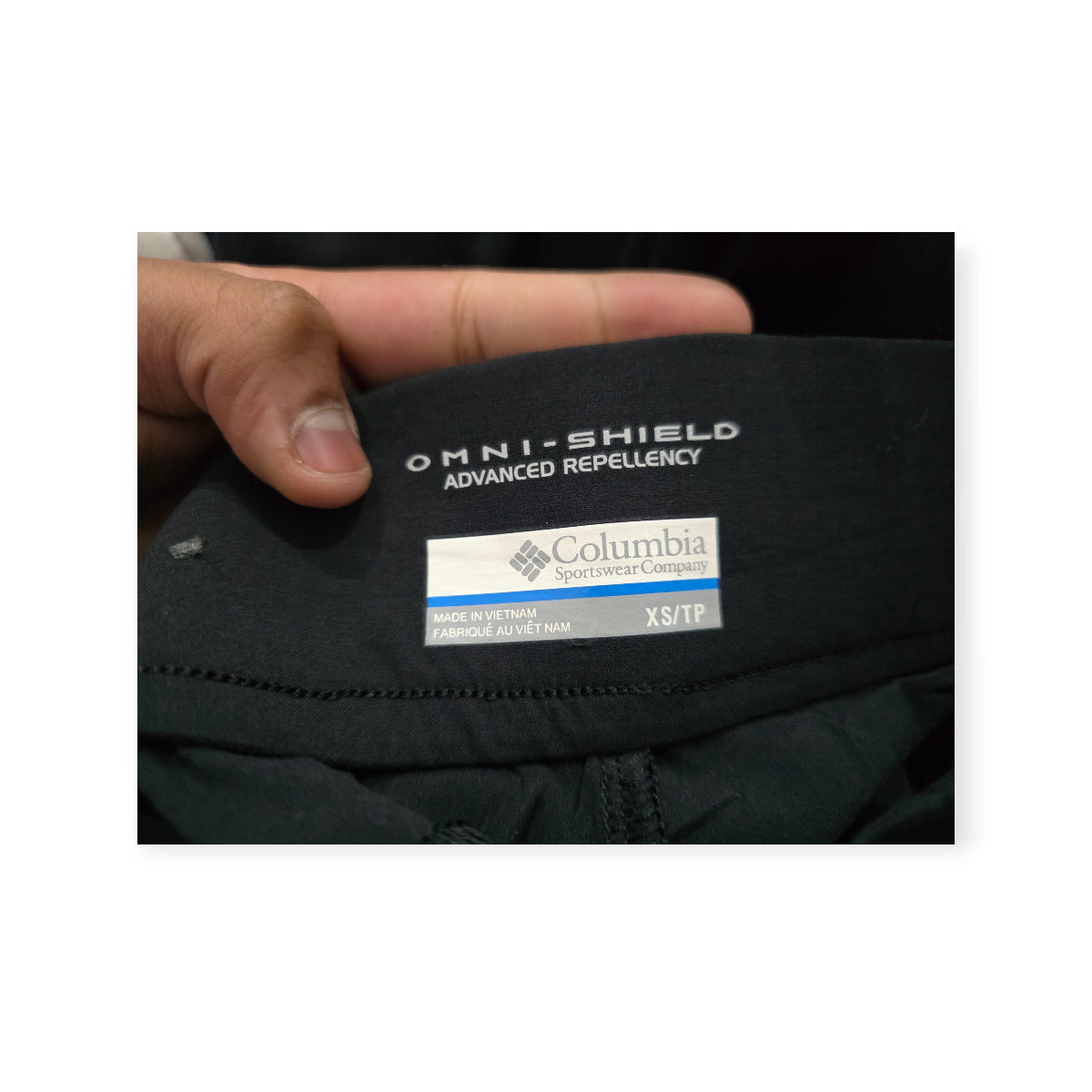 Pantalon Columbia Advaced Repellency Negro Extra Chica