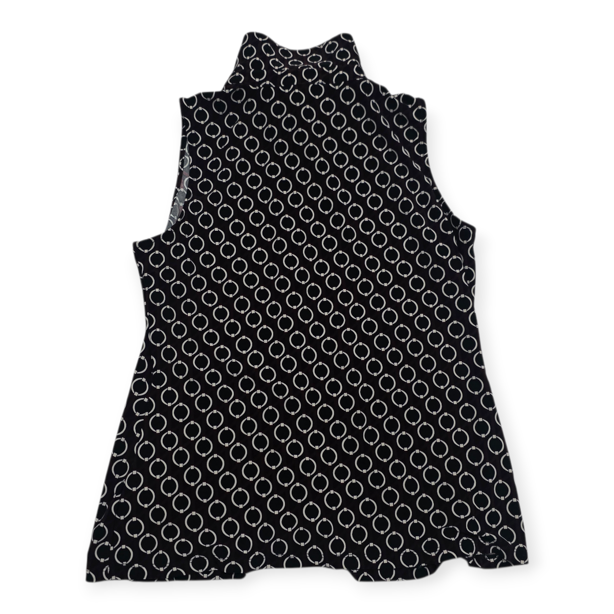 Blusa Tommy Hilfiger Sin Mangas Mediana M Negra Con Circulo