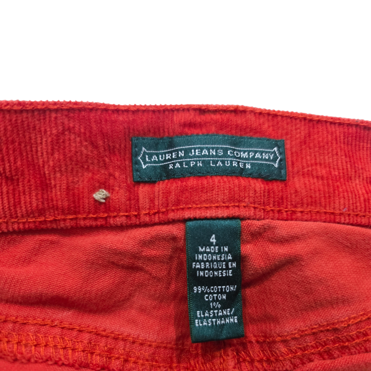 Pantalon Ralph Lauren De Pana Talla 4 Color Rojo De Mujer (Usado)