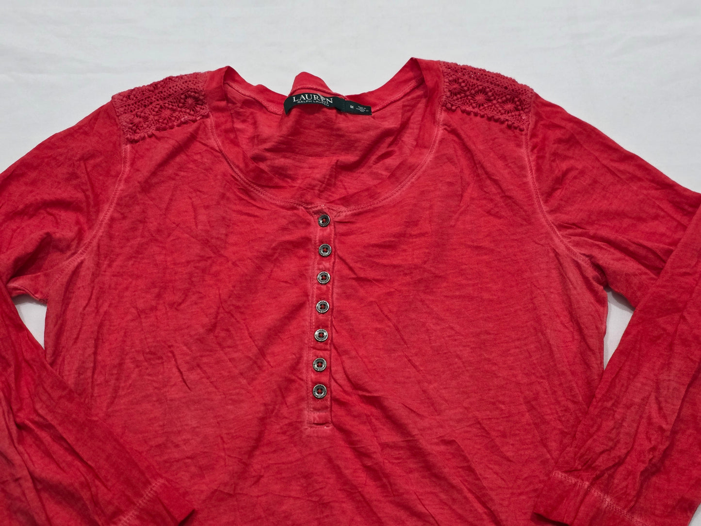 Blusa Ralph Lauren Mediana M Coral De Mujer