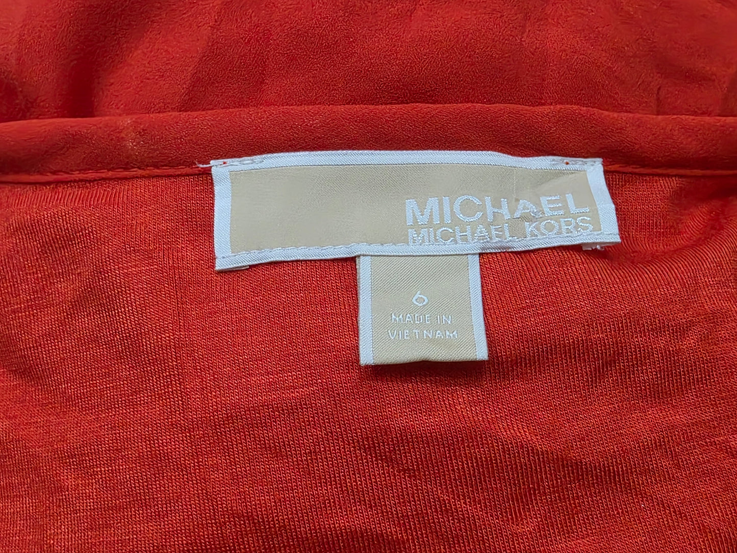 Blusa Michael Kors Talla 6 Manga Corta Con Cierre Dorado