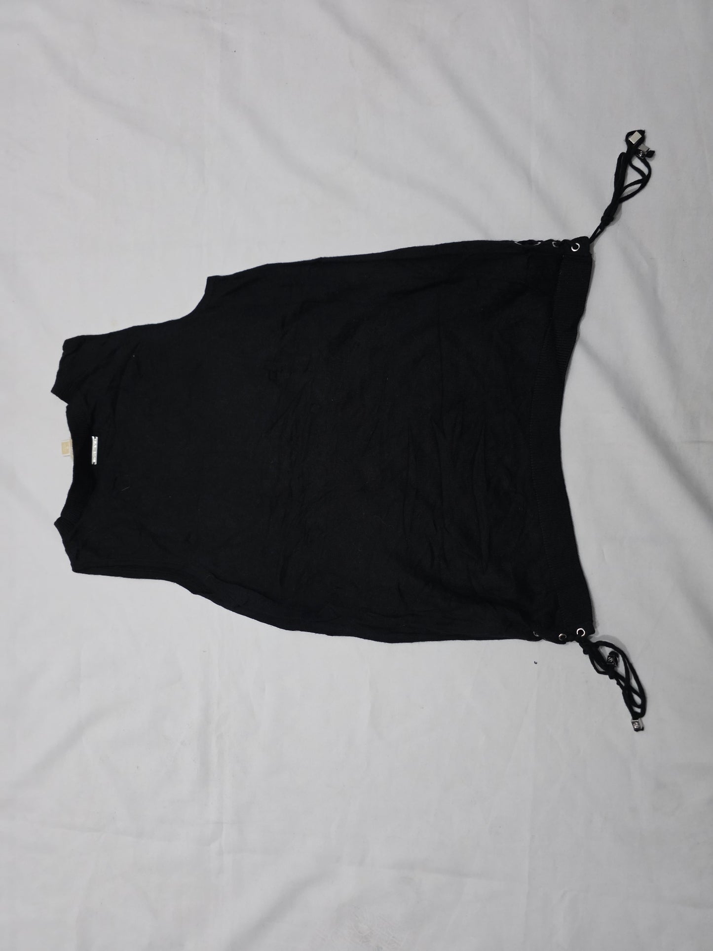 Blusa Michael Kors Chica S Negra Sin Mangas Con Viscose