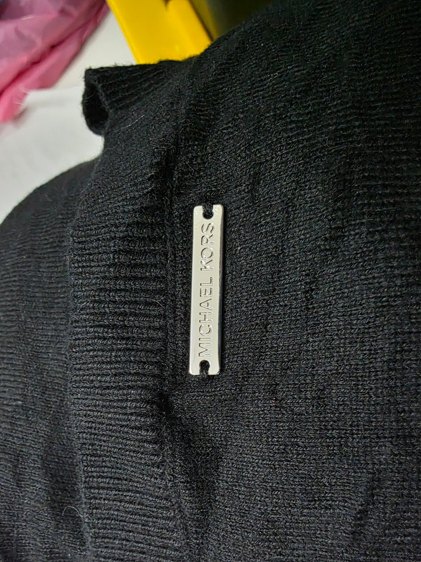 Blusa Michael Kors Chica S Negra Sin Mangas Con Viscose