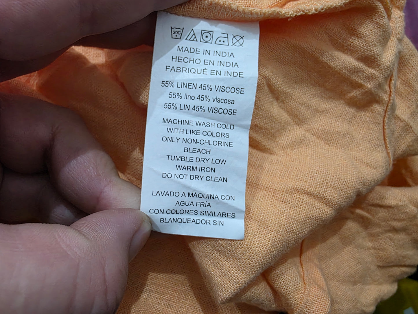 Blusa Michael Kors De Lino Con Viscose M Naranja Con Dorado