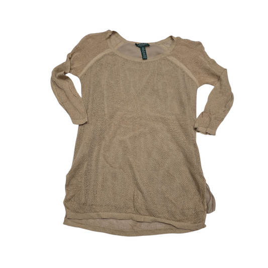Blusa Ralph Lauren Cafe De Lino Talla Pm Manga 3/4