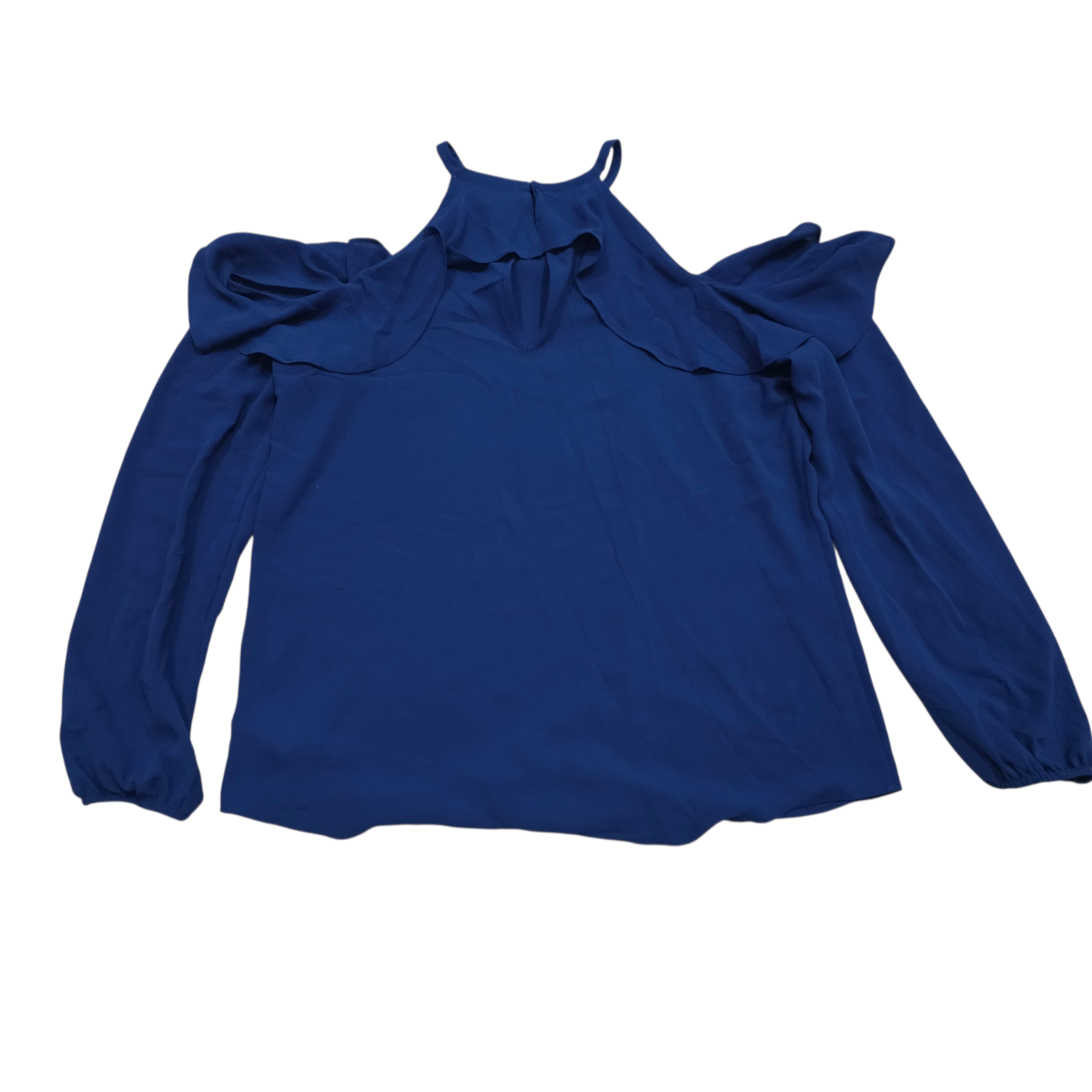 Blusa Michael Kors Hombros Descubiertos M Manga Larga Azul