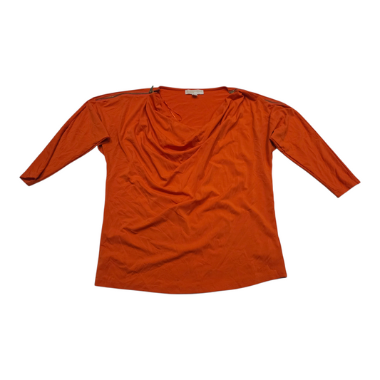 Blusa Michael Kors Grande L Naranja Manga 3/4
