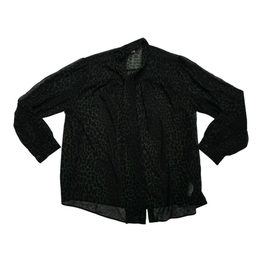 Blusa Michael Kors verde animal print