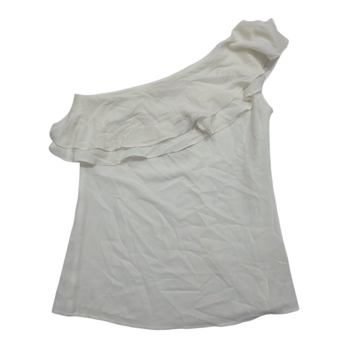 Blusa Michael Kors Blanca Un Hombro con Olan Elegante Mujer