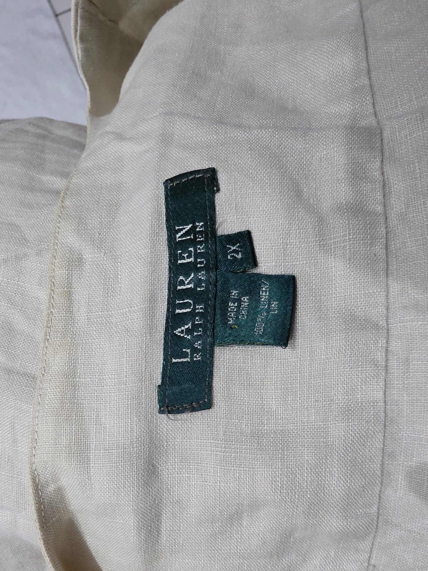 Blusa Ralph Lauren de Mujer sin mangas de Lino con botones