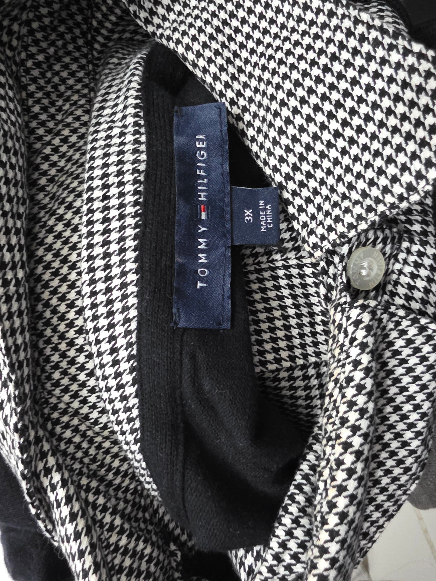 Blusa Tommy Hilfiger negra/gris de Mujer talla 3X