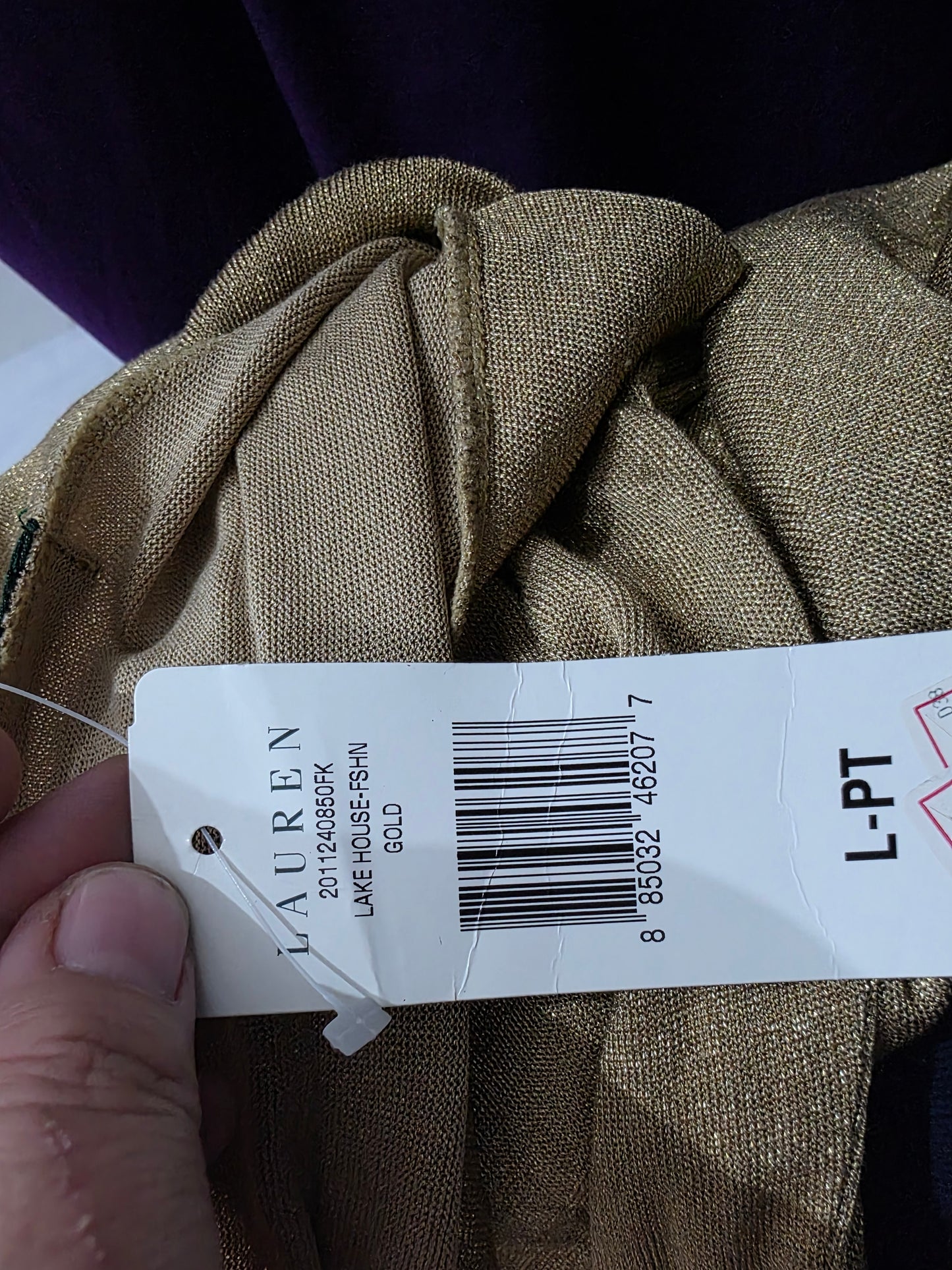 Blusa Dorada Ralph Lauren de Mujer Grande Petite lake House