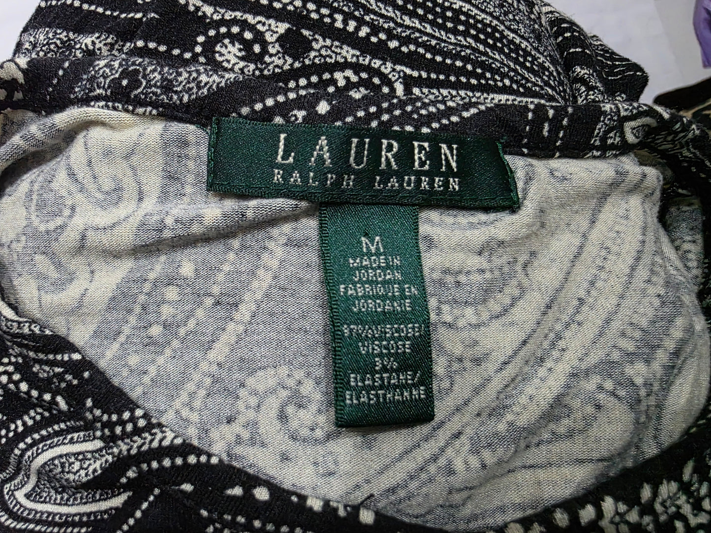 Blusa Ralph Lauren de Mujer Mediana sin mangas gris/negro