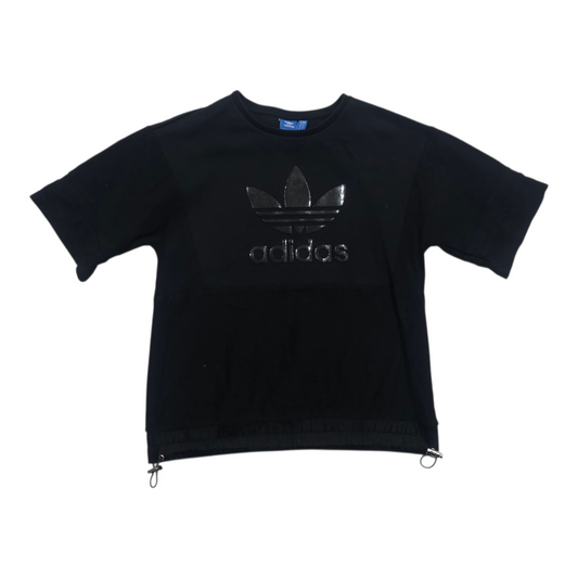 Adidas Originals Sweatshirt Negra Oversized con Cordón Ajustable Extra Chica Mujer