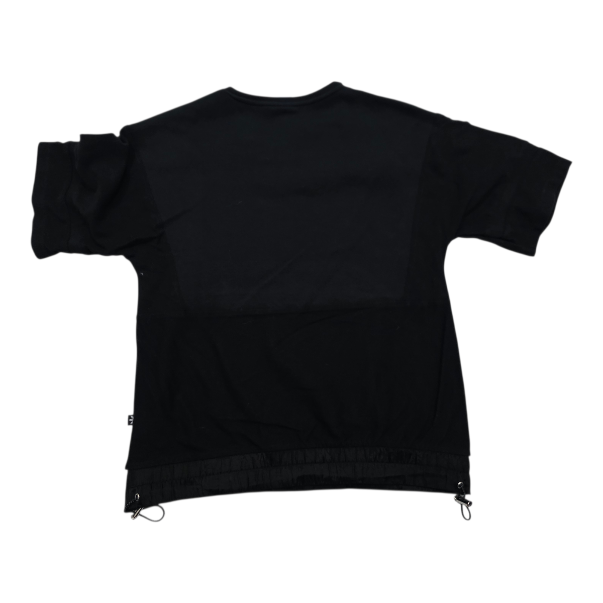 Adidas Originals Sweatshirt Negra Oversized con Cordón Ajustable Extra Chica Mujer