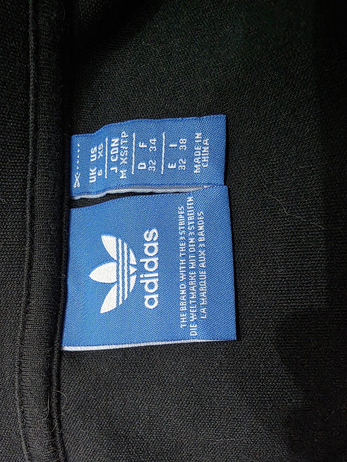 Adidas Originals Sweatshirt Negra Oversized con Cordón Ajustable Extra Chica Mujer