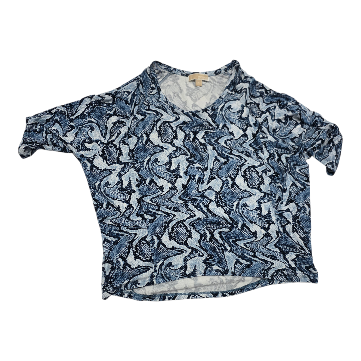 Blusa Michael Kors Manga corta con figuras azules de Mujer