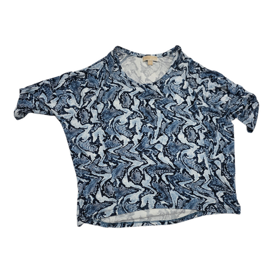 Blusa Michael Kors Manga corta con figuras azules de Mujer