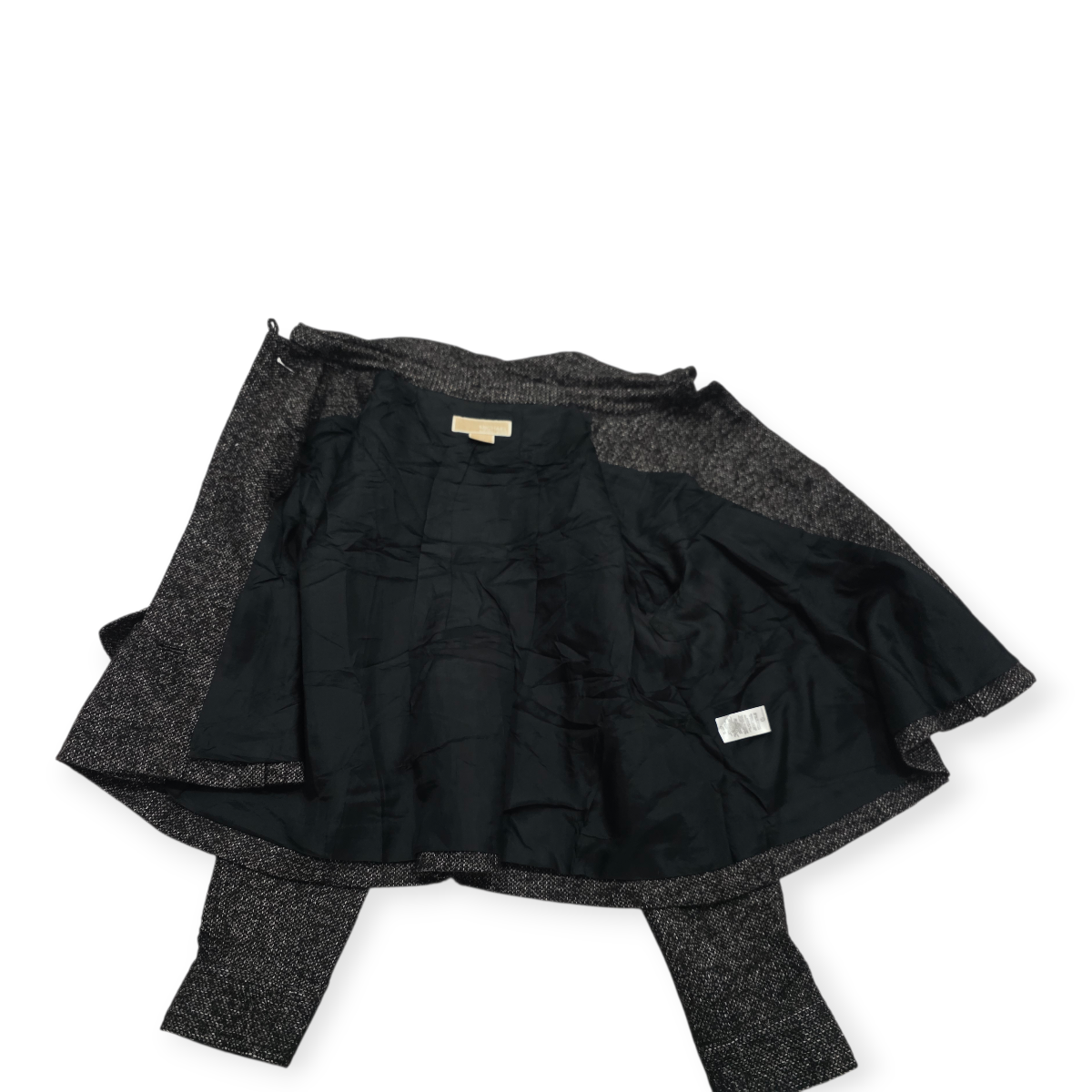 Abrigo Corto Michael Kors Gris Jaspeado De Mujer Mediano