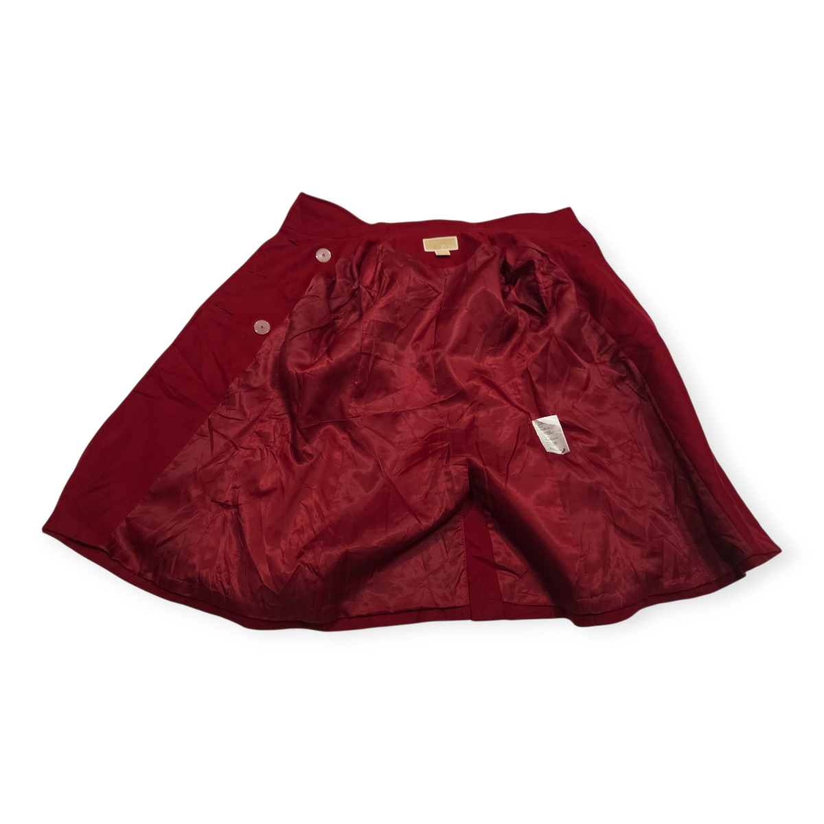 Abrigo Michael Kors Talla 8 Color Rojo Con Botones Cafe