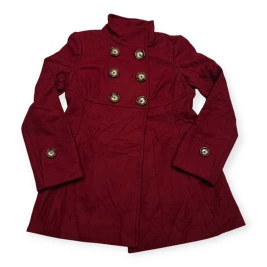 Abrigo Michael Kors Talla 8 Color Rojo Con Botones Cafe