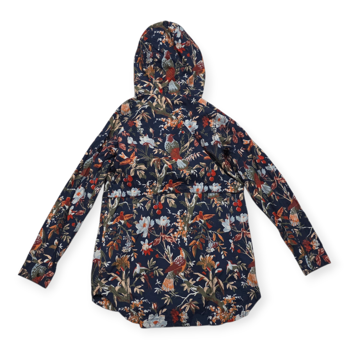 Abrigo Ligero Columbia Floral Con Capucha Talla S