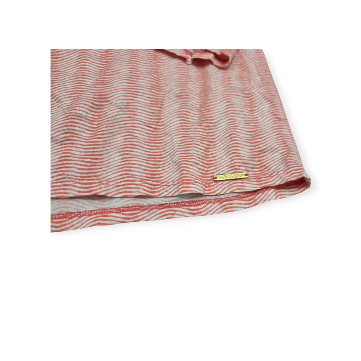 Blusa Michael Kors Mediana M Naranja Con Blanco