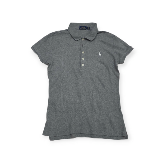 Playera Polo Ralph Lauren Mediana M Gris Con Pony Blanco