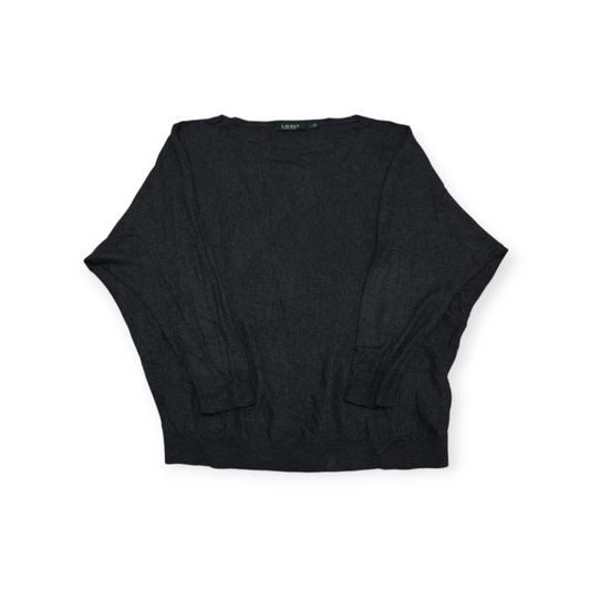Blusa Ralph Lauren Grande L Gris Oscuro Manga Larga